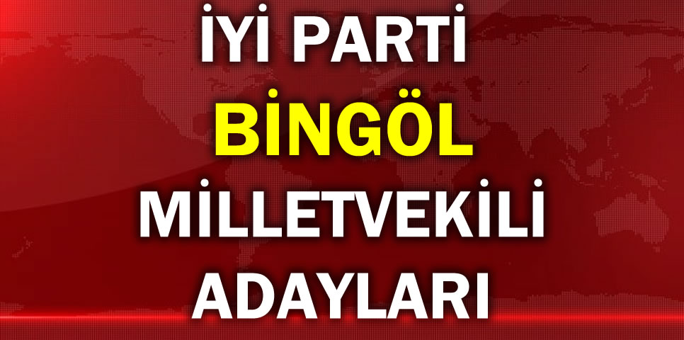 İYİ PARTİ BİNGÖL MİLLETVEKİLİ ADAY LİSTESİ